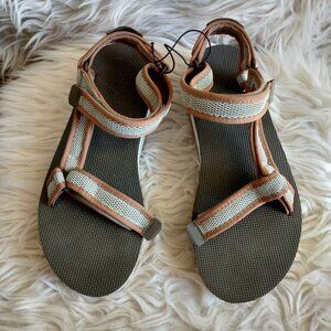 Teva Flatform Universal Sandal Green Mint Tan